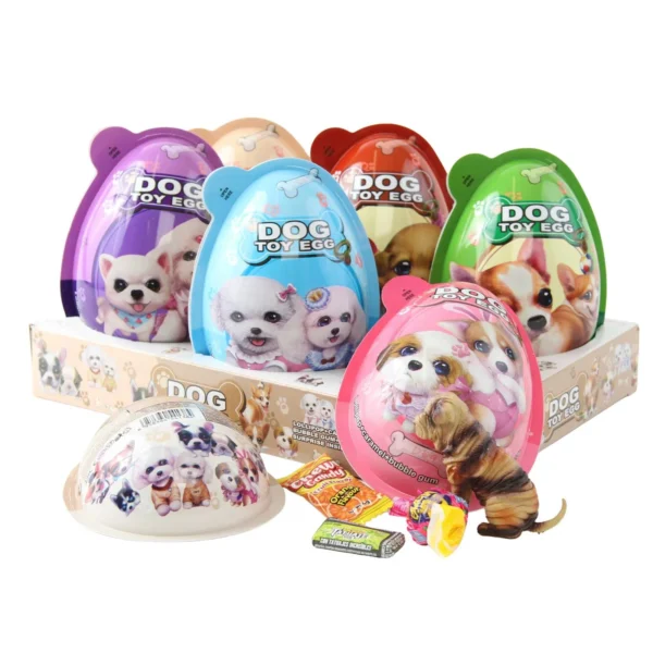 13.5CM DOG TOY EGG 8X6X20 GR