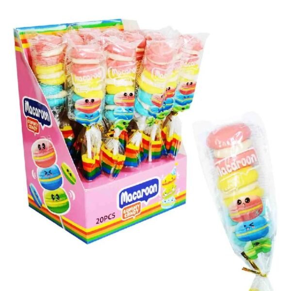 MACAROON GUMMY CANDY 12X20X20GR