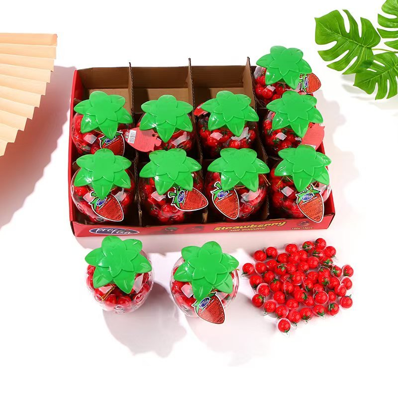 TRAY STRAWBERRY JAR GUMMY 3X12X120GR