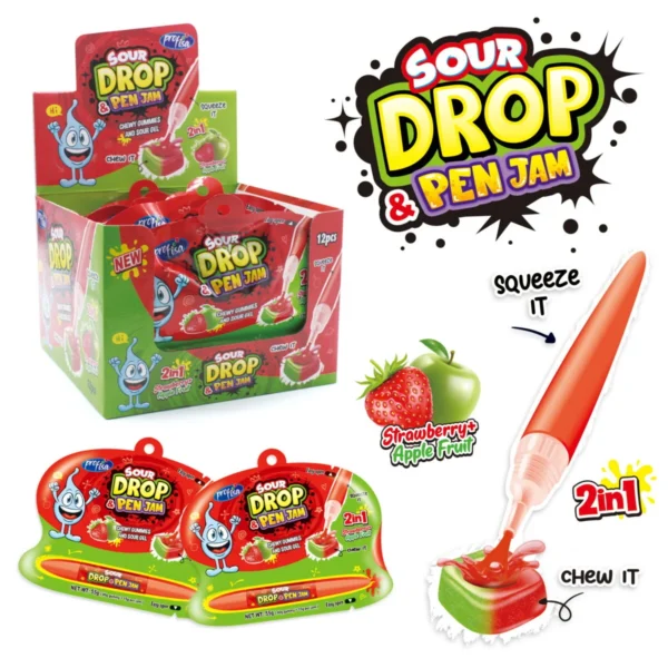 2IN1 PEN JAM&GUMMY STICK 12X12X55GR