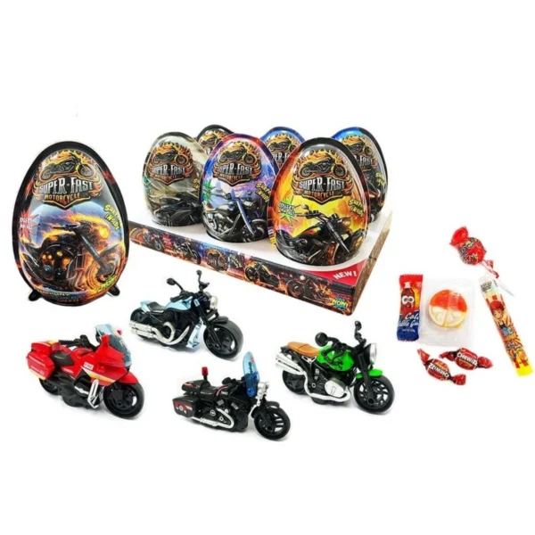 17.5CM XXXL SUPER FAST MOTORCYCLE PLASTIC EGG 8XX25G