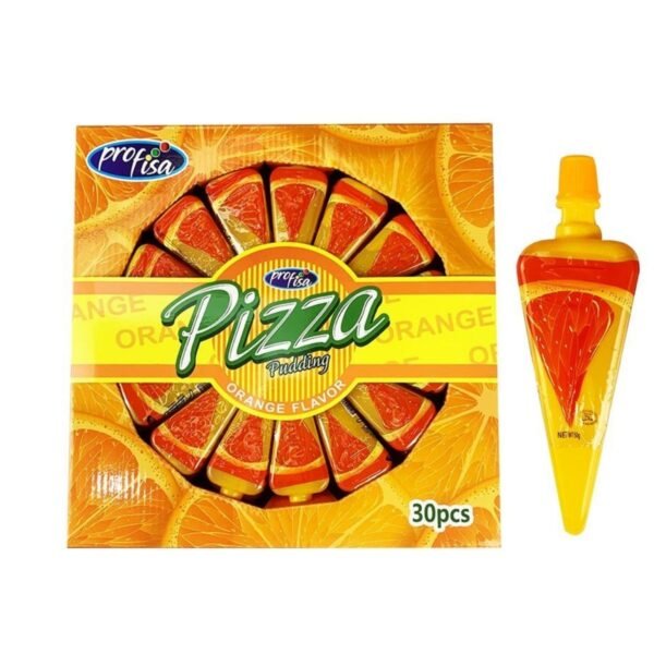 PIZZA JELLY CANDY ORANGE 10X30X50GR
