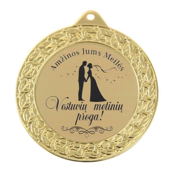 Metalinis medalis Amzinos Jums mėilės Vestuvių metinių proga