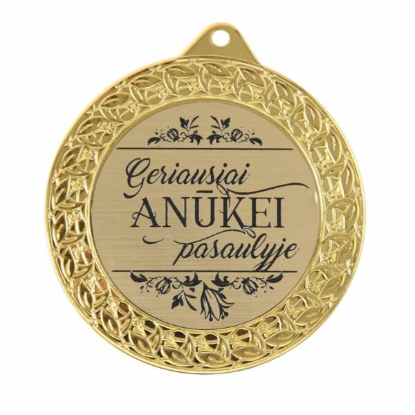 Metalinis medalis Geriausiai anūkei pasaulyje