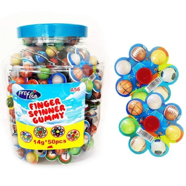 FINGER SPINNER GUMMY 6X50X14GR