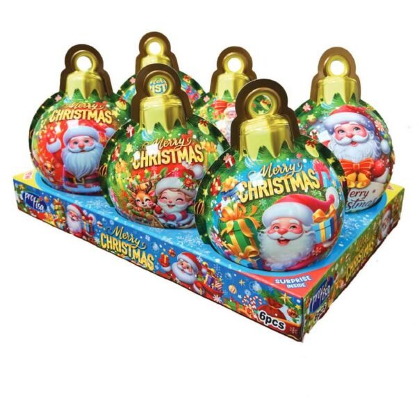 BALLS MERRY CHRISTMAS 8X6X35 GR