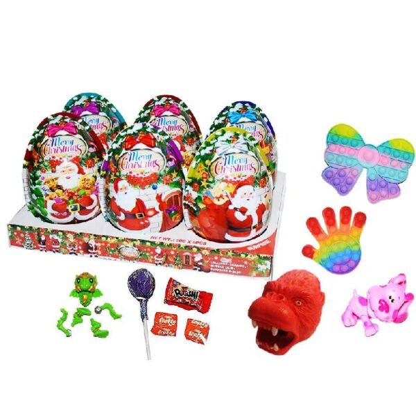 MERRY CHRISTMAS PLASTIC EGG 8X6X20GR