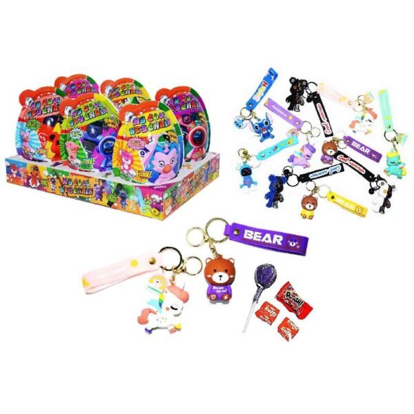 Eggs KEYCHAIN with toys and sweets BLOCK